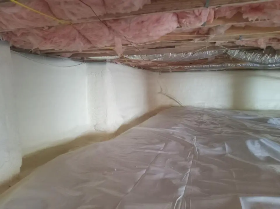 Crawl space encapsulation with closed-cell spray foam for Attic Insulation in Deer Park